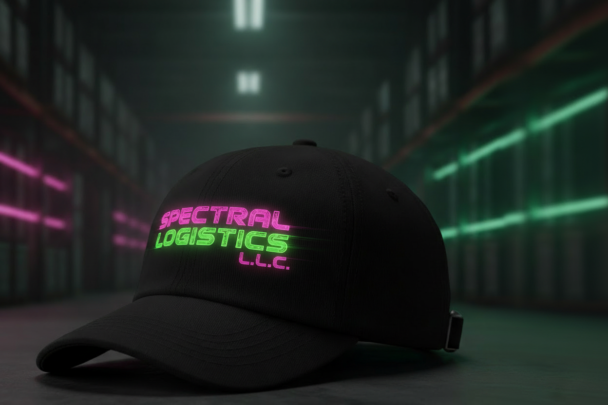 Neon Side Hat with Spectral Logistics Logo
